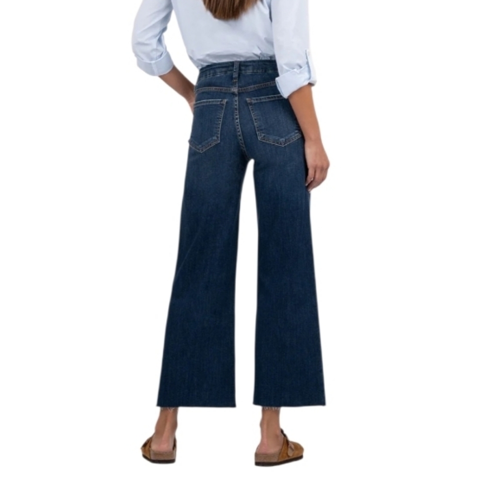 Kut from the Kloth Meg Fab Ab Wide Leg High-Rise Crop Jeans - Picture 3 of 13